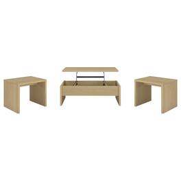 Coaster Co. of America - Canoga 3-piece Lift Top Cocktail Coffee Table Set - Light Oak