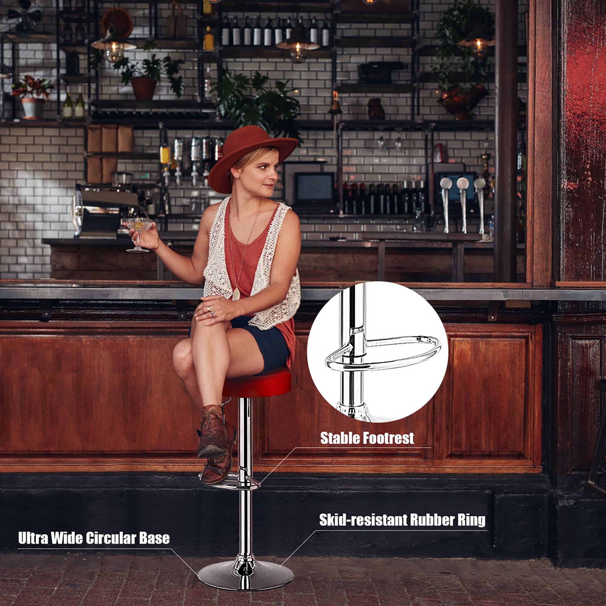 Stable Footrest, Ultra Wide Circular Base, Skid-resistant Rubber Ring