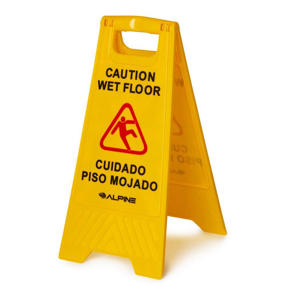 CAUTION WET FLOOR CUIDADO PISO MOJADO ALPINE