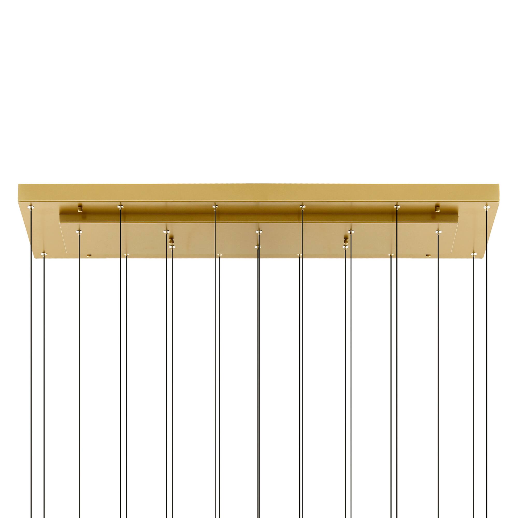 Alt View 1. CWI Lighting - Stagger Integrated LED Brass Chandelier - Brass.