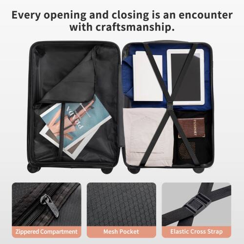 Every opening and closing is an encounter with craftsmanship.

E PASSPORT Zippered Compartment Mesh Pocket Elastic Cross Strap
