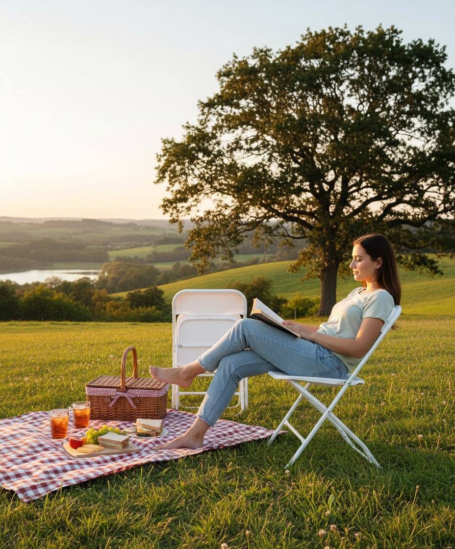 Alt View 2. AOITUN - Folding Chair 4 Pack Plastic Foldable for Quality Daily Use - Sturdy and Portable Seating for Dorms, Events, and Home - White.