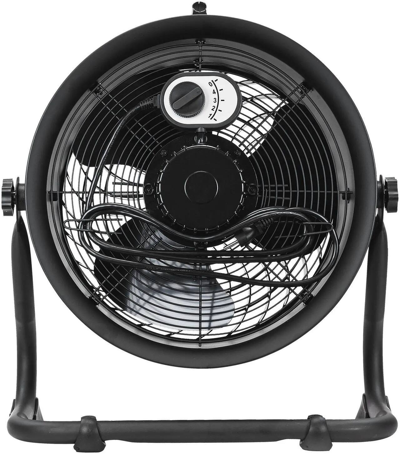 Alt View 3. Caterpillar - Caterpillar® 14" High-Velocity Drum Fan (Black, 2-in-1): 2,300 CFM, 4-Speed, 360° Adjustable.