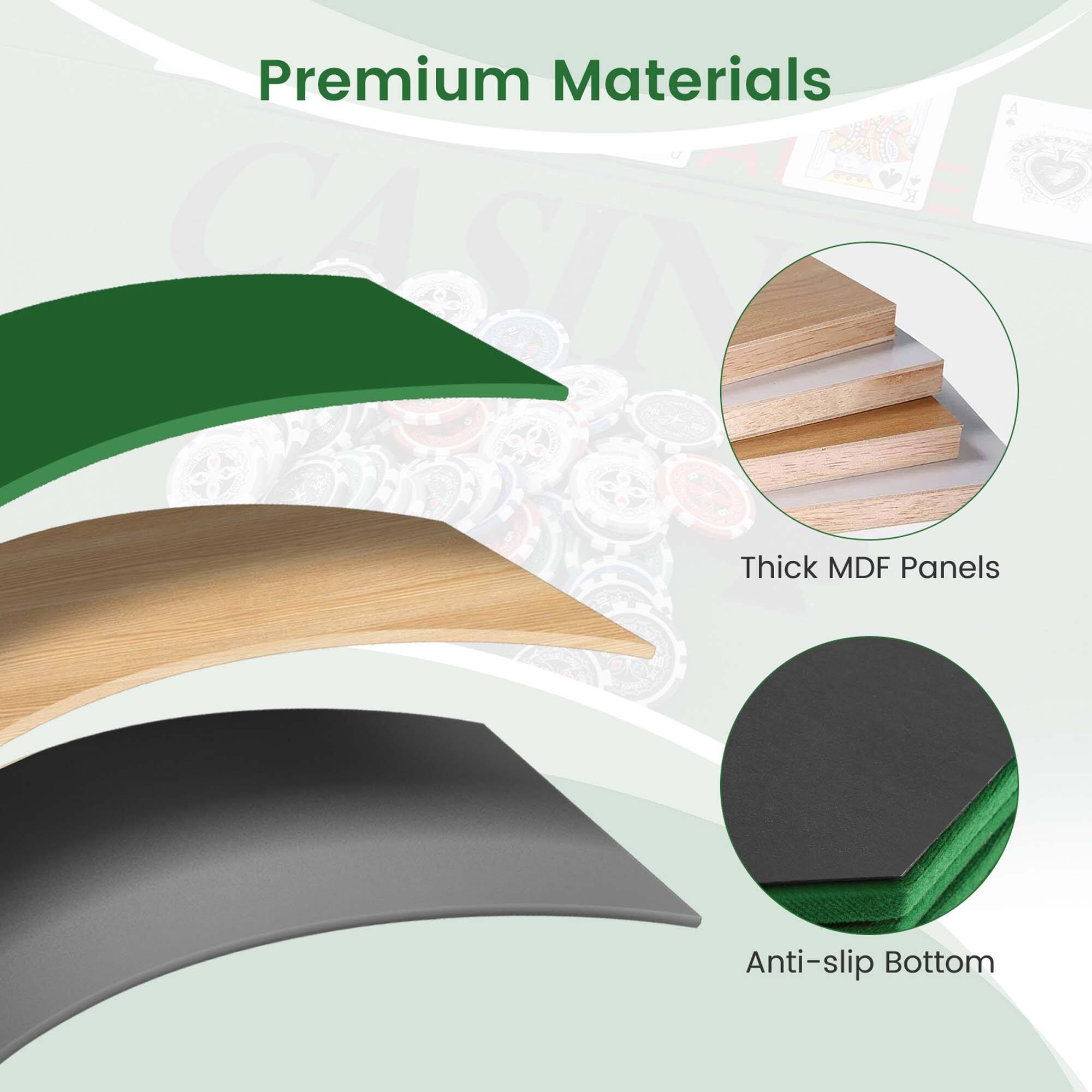 Premium Materials
Thick MDF Panels
Anti-slip Bottom