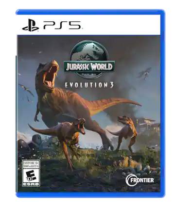 PS5
JURASSIC WORLD EVOLUTION 3
EVERYONE 10+
ENFANTS 5 ADULTES 10+
ESRB
FRONTIER - E10+ (Everyone 10+)