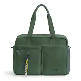 Bagsmart - Moss 30L Weekender Duffle Bag, Water-Resistant Overnight Bag with 15.6" Laptop Compartment for Travel & Commute - Fern Green