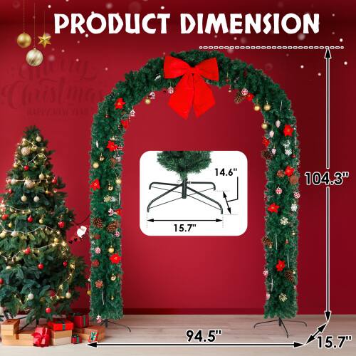 PRODUCT DIMENSION  
Christmas HAPPY NEW YEAR  

14.6"  
104.3"  
15.7"  
94.5"  
15.7"