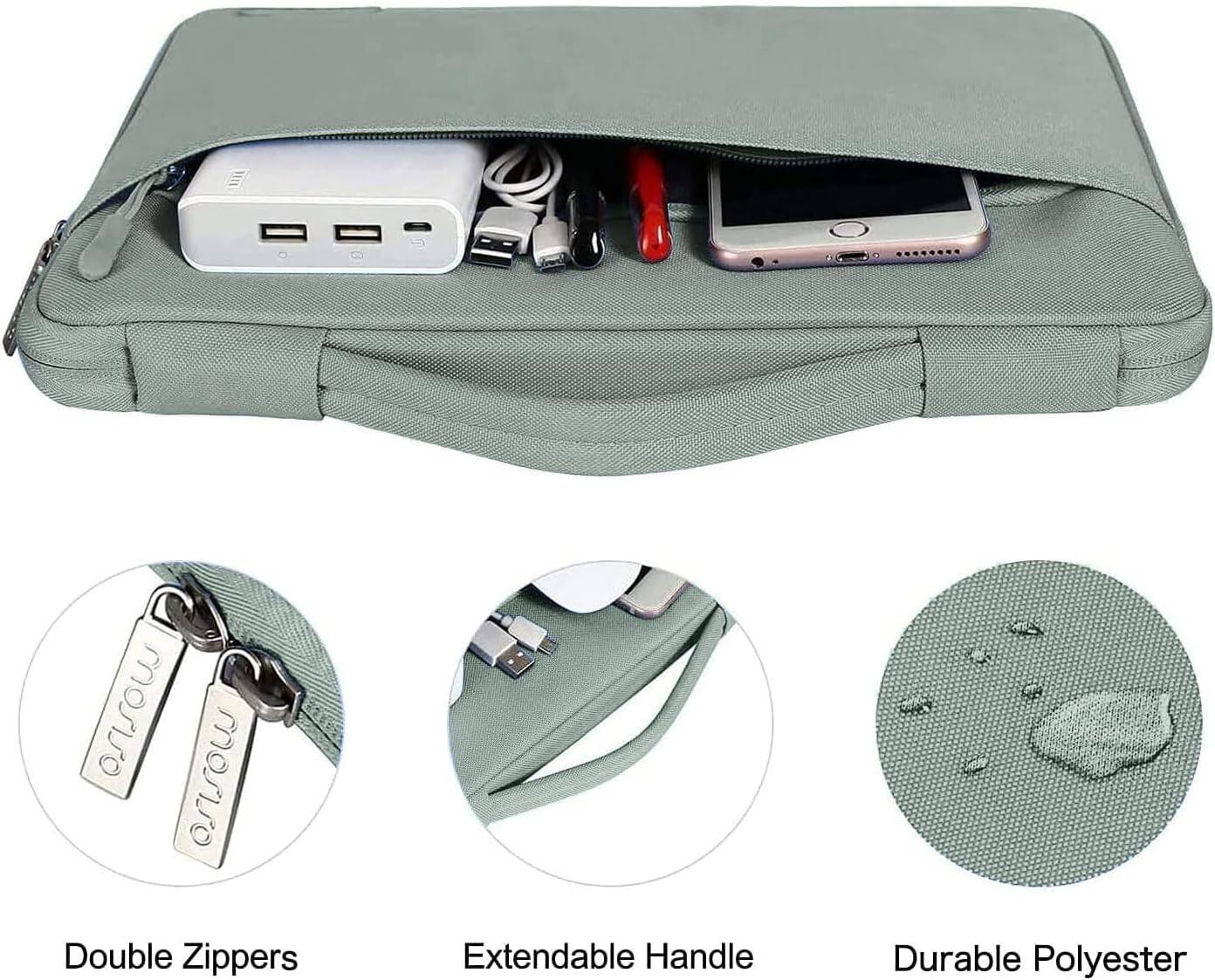 - Double Zippers
- Extendable Handle
- Durable Polyester