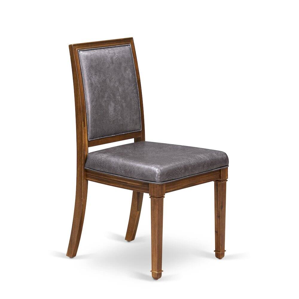 Alt View 3. East West Furniture - Parson Dining Room Chairs Set of 2 - Brown.