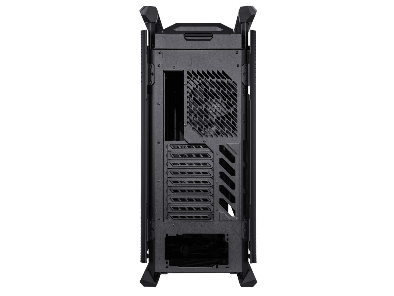 Alt View 8. ASUS - ASUS ROG Hyperion GR701 EATX full-tower case, semi-open, tool-free panels, 2x 420mm rad support, GPU holder, 2x Type-C - Black.