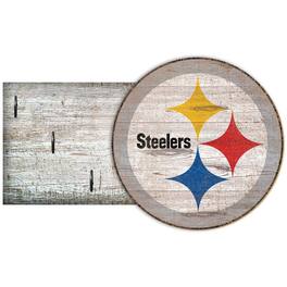 Fan Creations - Pittsburgh Steelers 6" x 12" Mounted Key Holder - Multicolor