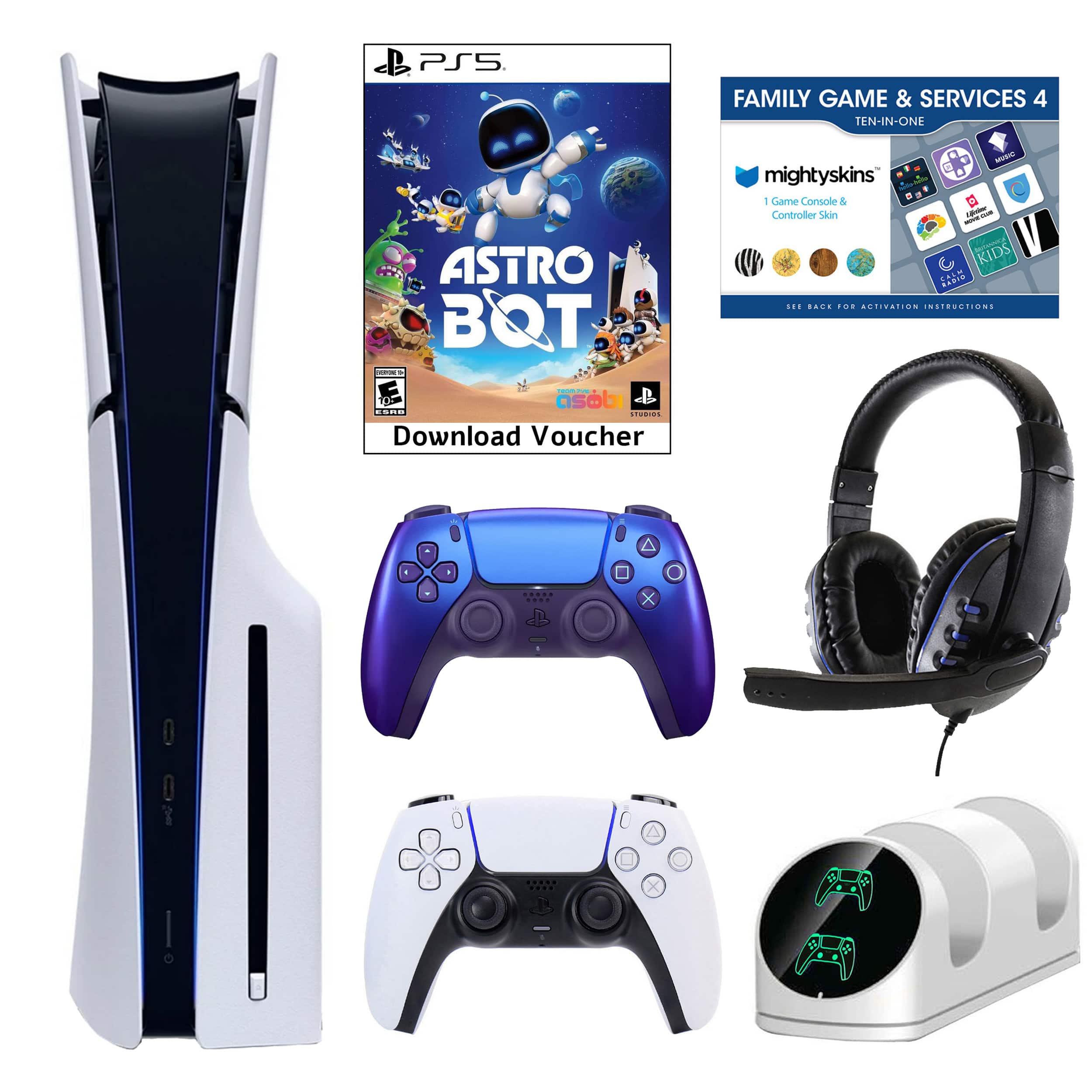 PS5 Family Game & Services 4 Ten-in-One Astro BQT - b o.d id Download Voucher M mightyskins B . I Game Controller Skin - - KIDS - IA ... ... ... RC...R..O. INSTRUCTIONS x X