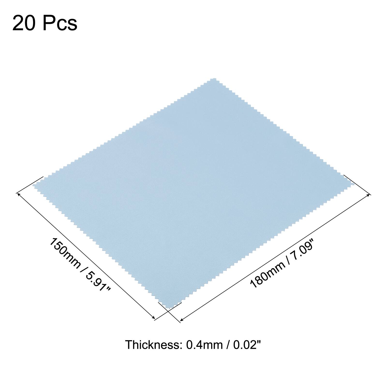 20 Pcs  
150mm / 5.91"  
180mm / 7.09"  
Thickness: 0.4mm / 0.02"