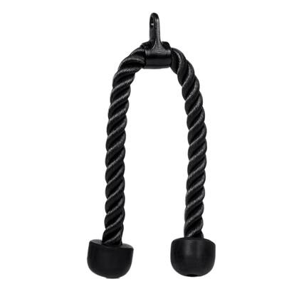 Front. Centr - Triceps Rope - Black.
