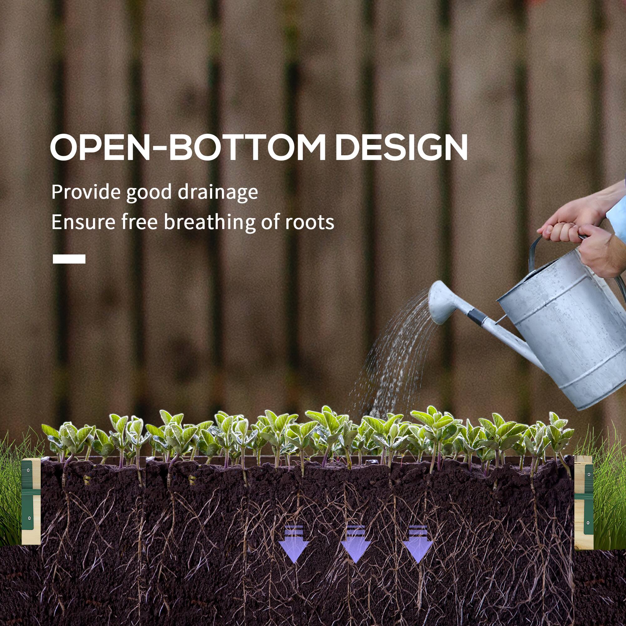 OPEN-BOTTOM DESIGN

Provide good drainage  
Ensure free breathing of roots