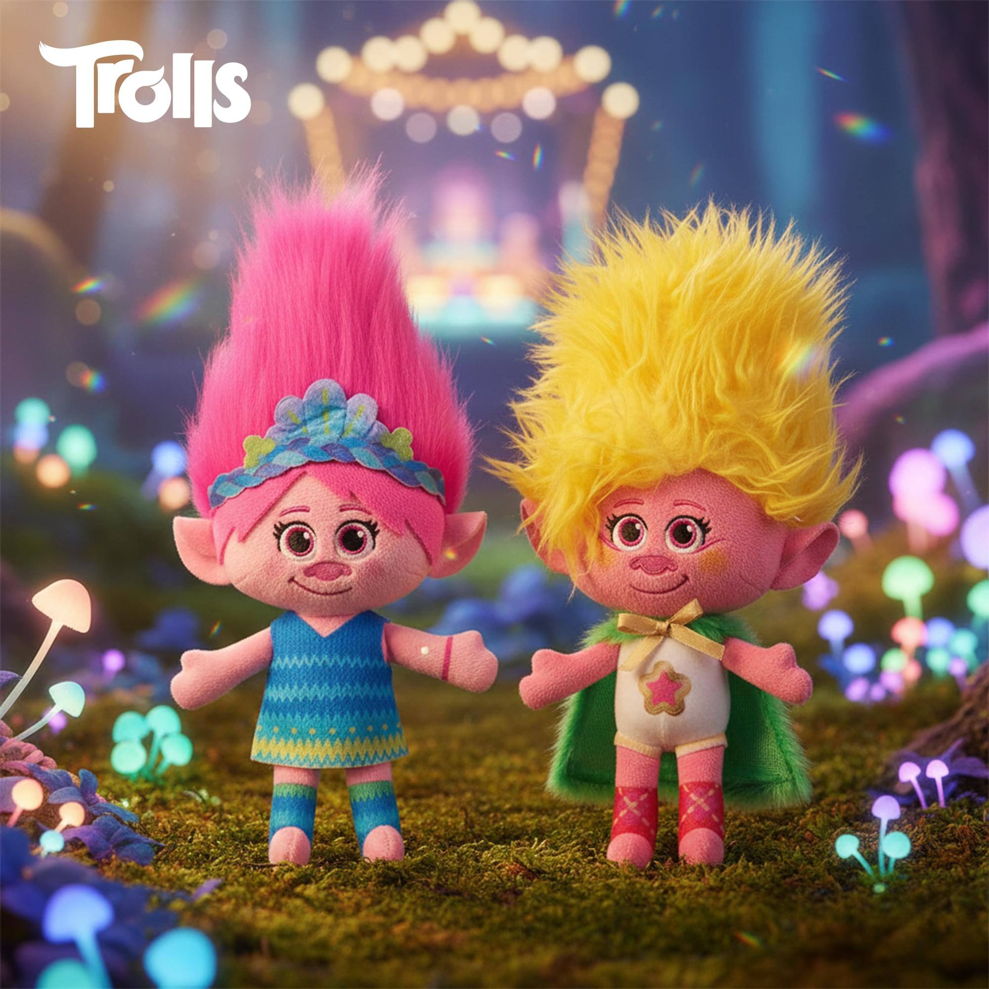 Alt View 3. Just Play - DreamWorks Trolls Band Together Poppy and Viva 8-inch Plush Set - Multi-Colored.