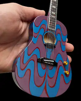 Axe Heaven - The Beatles - Psychedelic Magical Mystery Tour 10 Inch Miniature Acoustic Guitar Replica - COLLECTIBLES - Multicolor