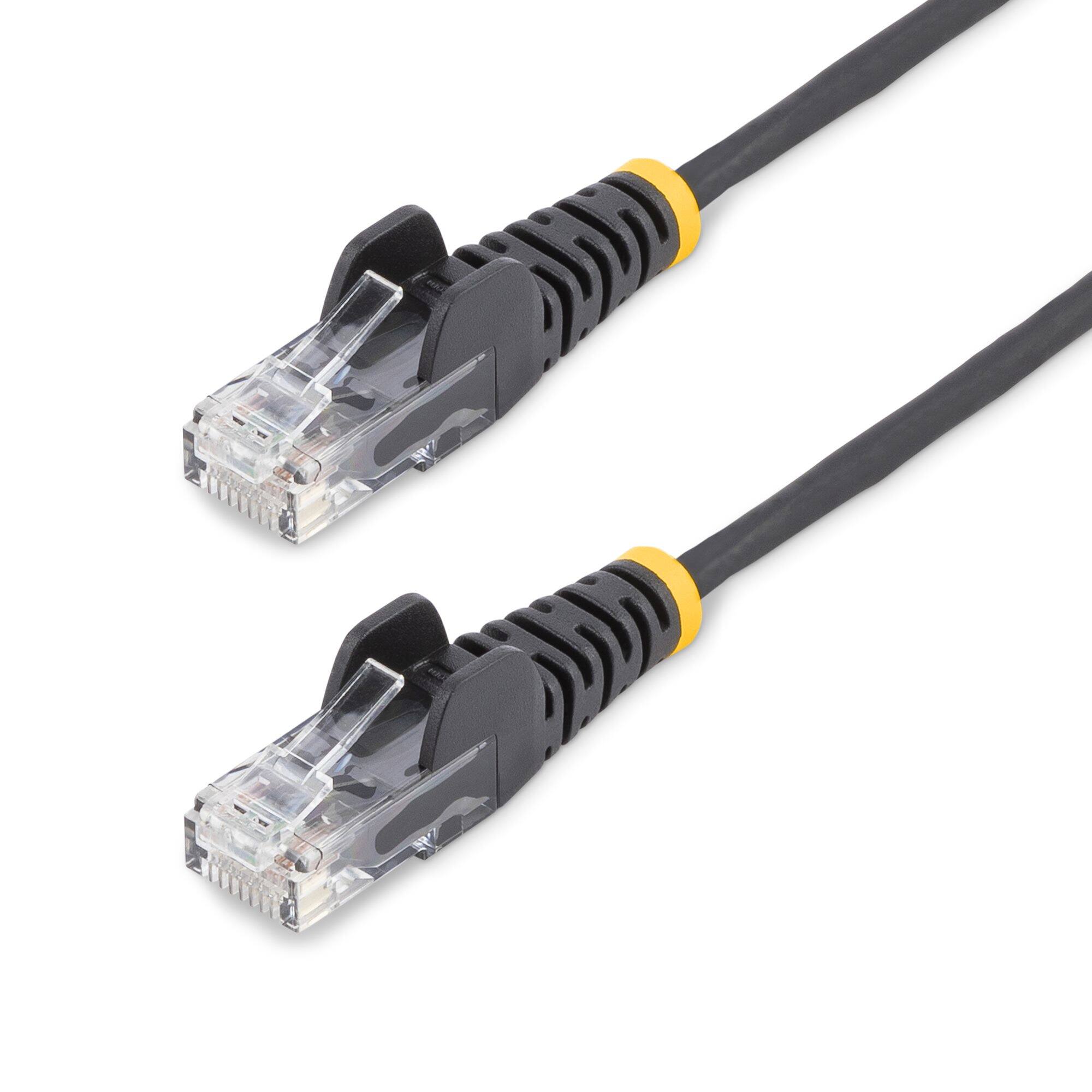 StarTech.com 1 ft. CAT6 Ethernet Cable Slim Snagless RJ45 Connectors ...