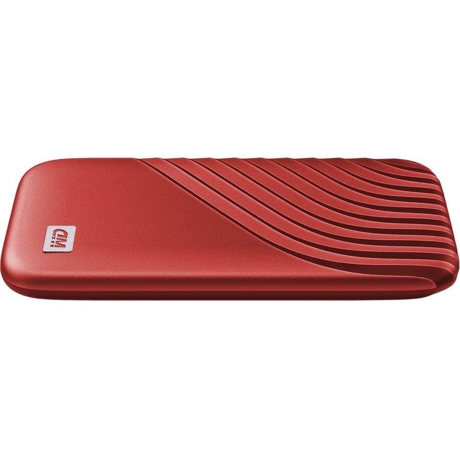 Alt View 1. SanDisk - WD My Passport WDBAGF0010BRD-WESN 1 TB Portable Solid State Drive - External - Red - USB 3.2 (Gen 2) Type C - 256-bit.