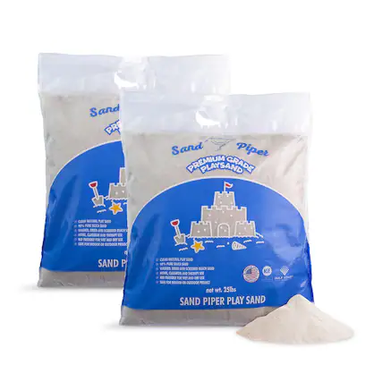 Sand Piper Premium Grade Playsand
- Clean Natural Play Sand
- 99% Pure Silica Sand
- Washed, Dried and Screened Beach Sand
- Home, Classroom and Therapy Use
- Safe for Wet and Dry Use
- Safe for Indoor or Outdoor Projects
Net wt. 25lbs
Sand Piper Play Sand