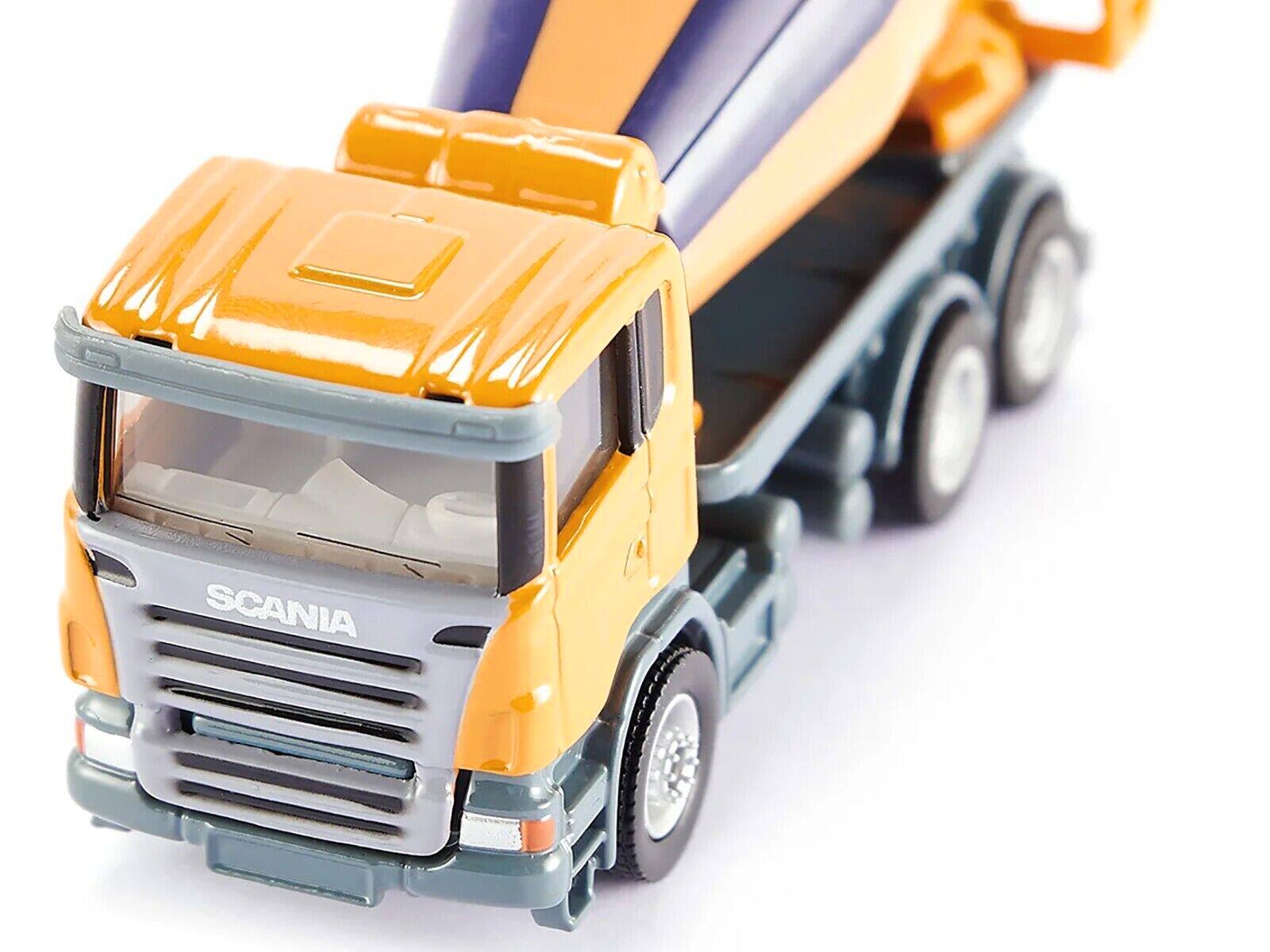 Left. SIKU - Scania Mixer Truck Yellow 1/87 (HO) Diecast Model by Siku - Yellow.