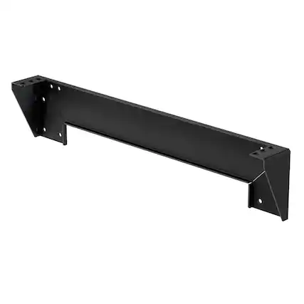 Front. RackSolutions - RackSolutions 1U Vertical Wall Mount - Low-Profile Rack for 19 Inch Network Equipment, Up to 200 lb Capacity - Black.