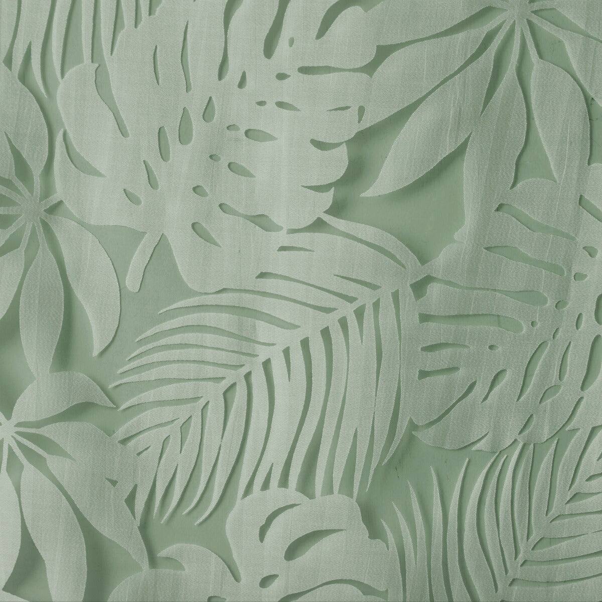 Alt View 4. BreeBe - Palm Leaf Burnout Window Sheer Sage Green 50x84' - Sage Green.