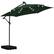 Front. Ainfox - Ainfox 10FT Solar LED Outdoor Patio Yard Offset Umbrella with Cross Base for Market,Garden,Deck,Backyard,Pool,with light - green.