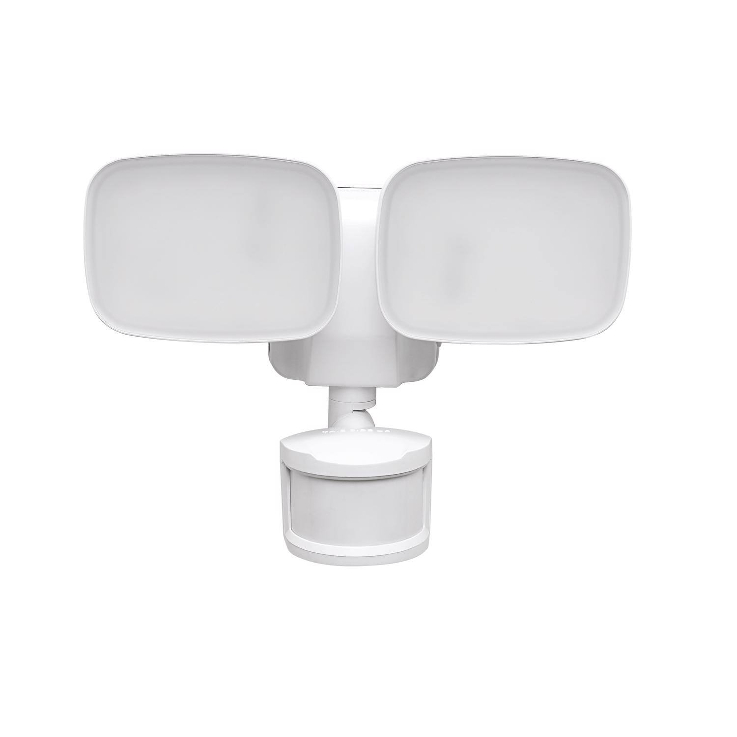 Left. FEIT ELECTRIC - Feit LED Motion-Sensing Solar Powered LED White Security Floodlight.