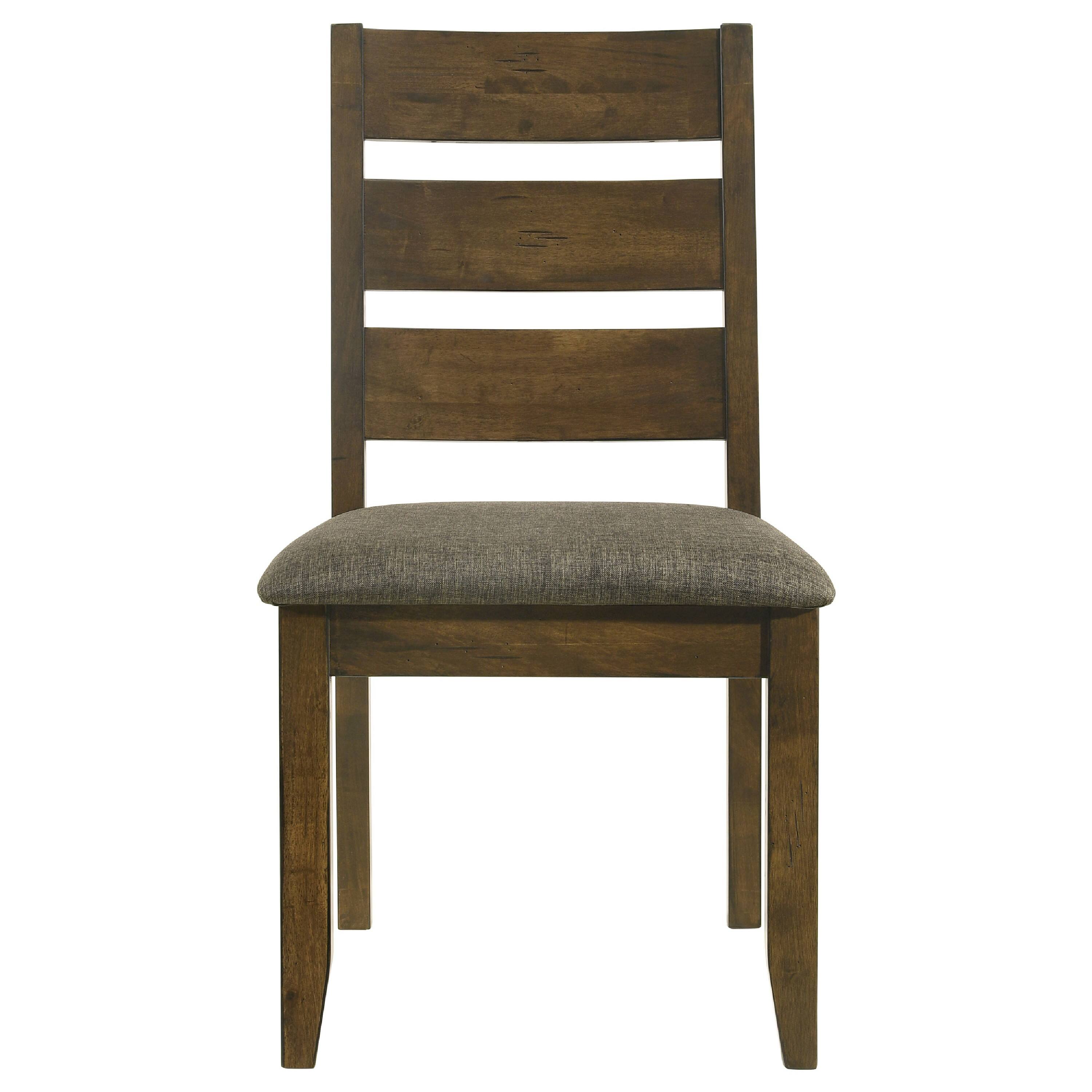 Alt View 2. Manhattan Lane - Wooden Ladder Back Dining Chairs, Knotty Nutmeg & Brown, Set of 2 - Knotty Nutmeg & Brown.