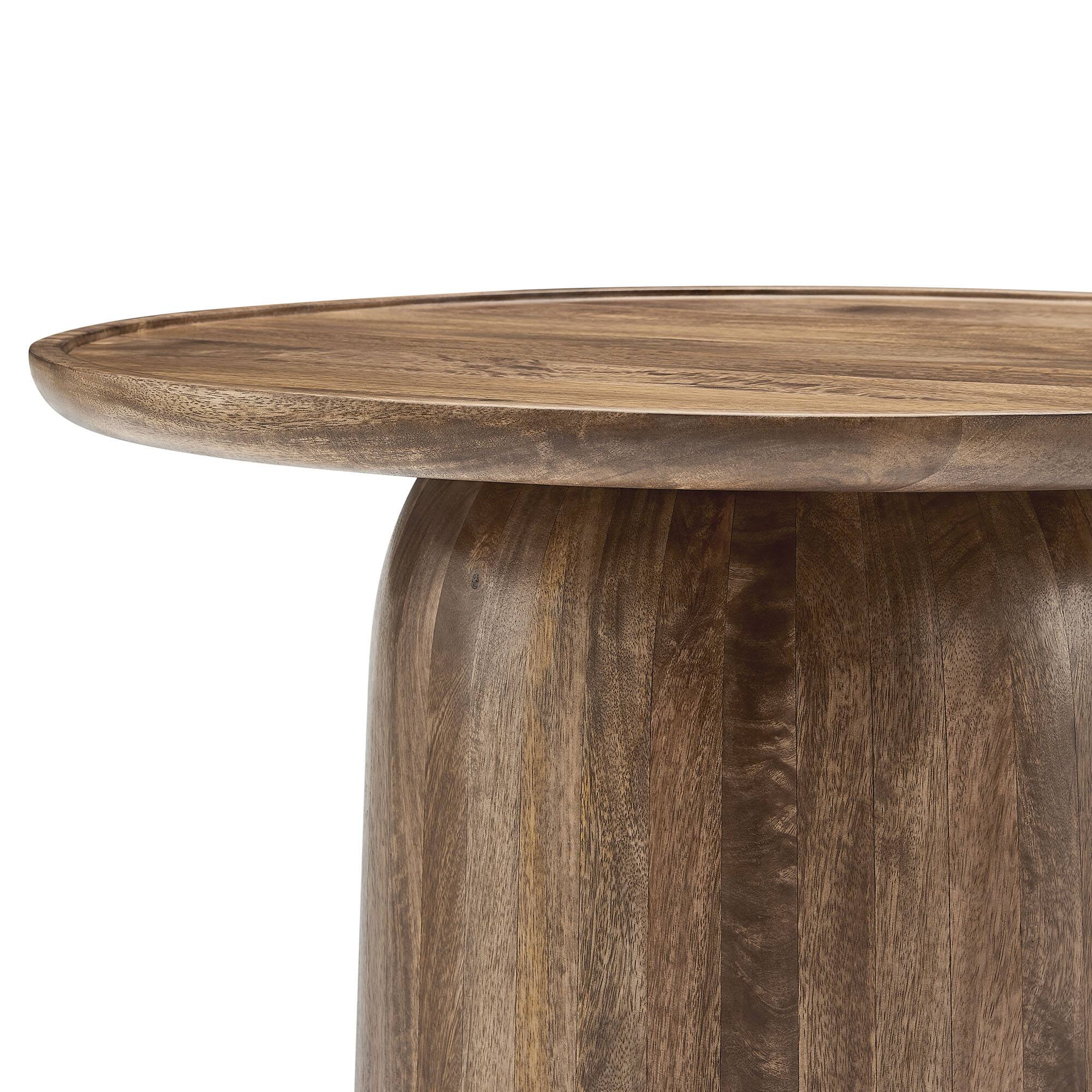 Alt View 3. Modway - Holloway 30" Round Wood Coffee Table by Modway - Walnut.