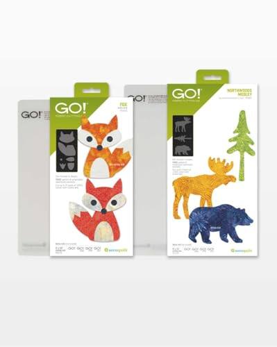 Left. AccuQuilt - Fox In The Forest Die Bundle - Multicolor.