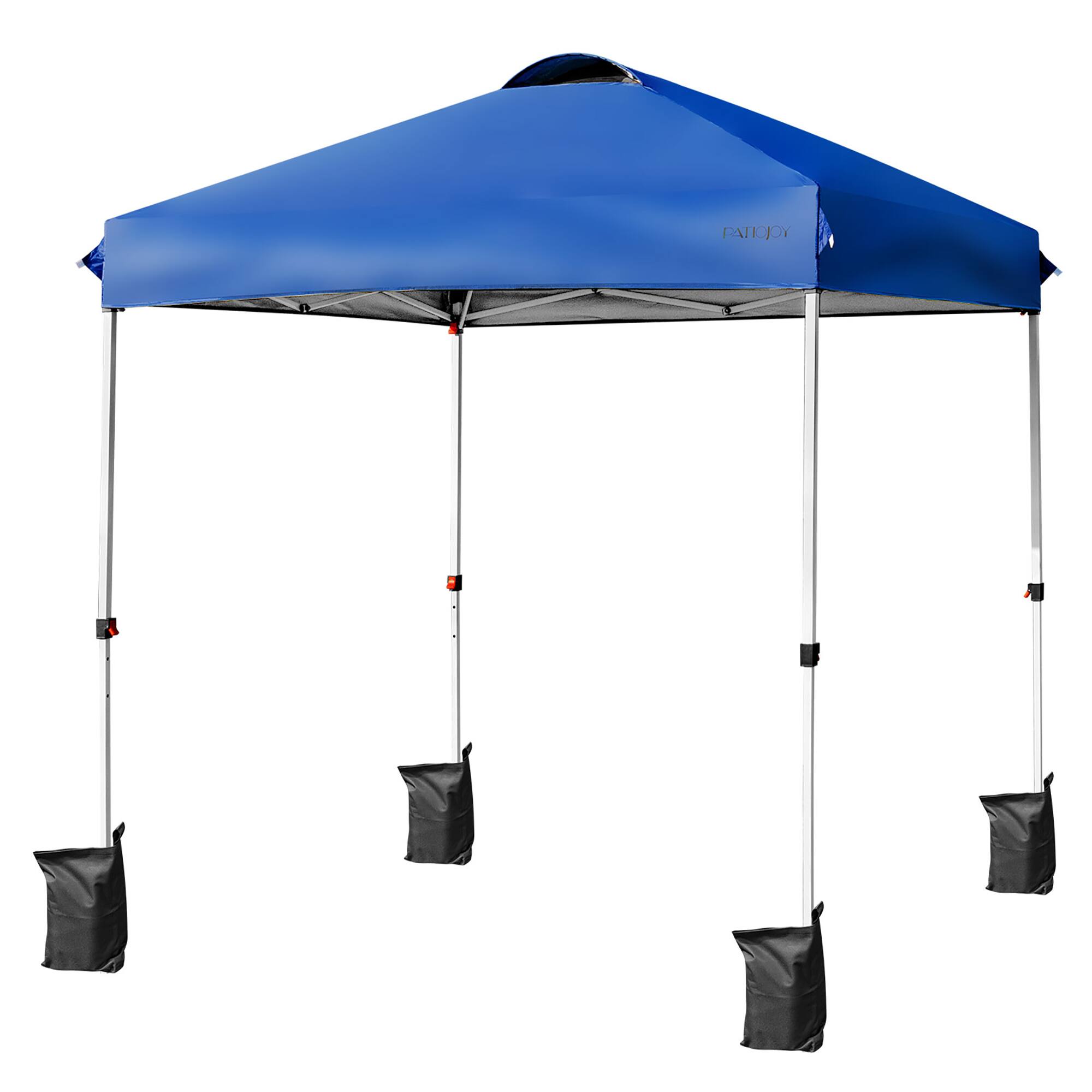Alt View 8. Costway - Costway 6x6 FT Pop Up Canopy Tent Camping Sun Shelter W/ Roller Bag - Blue.
