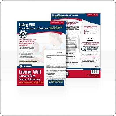 Living Will & Health Care Power of Attorney Kit with Manual & Planning Guide

PERSONAL LAW

Make your loved ones know and carry out your wishes regarding end of life health care.

Living Will & Health Care Power of Attorney Forms

Make sure your loved ones know and carry out your wishes regarding end of life health care.

Living Will & Health Care Power of Attorney Kit with Manual & Planning Guide

Includes:
- Living Will
- Health Care Power of Attorney
- Planning Guide

2nd Amend

Living Will & Health Care Power of Attorney Kit with Manual & Planning Guide

No Legal Advice, Legal Forms Only

Make sure your loved ones know and carry out your wishes regarding end of life health care.