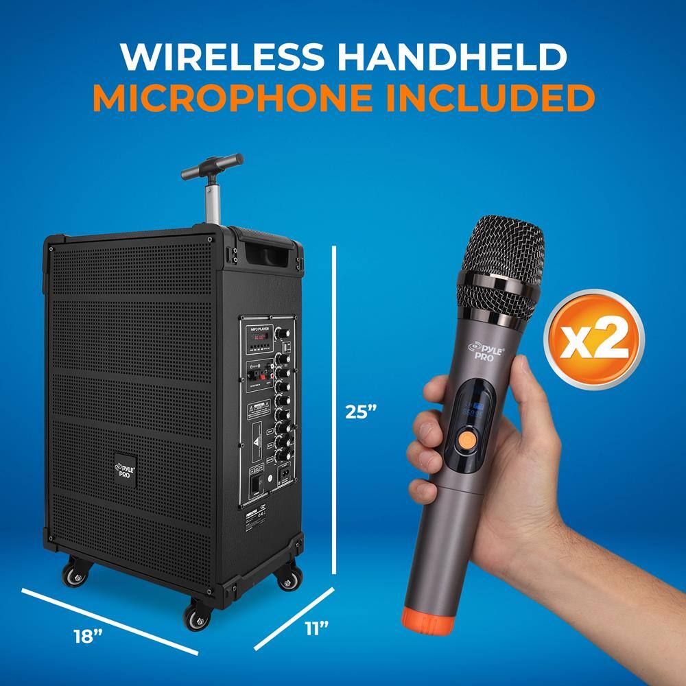 WIRELESS HANDHELD MICROPHONE INCLUDED

SPYLE PRO x2

25" 6 Syu PRO 18" 11"