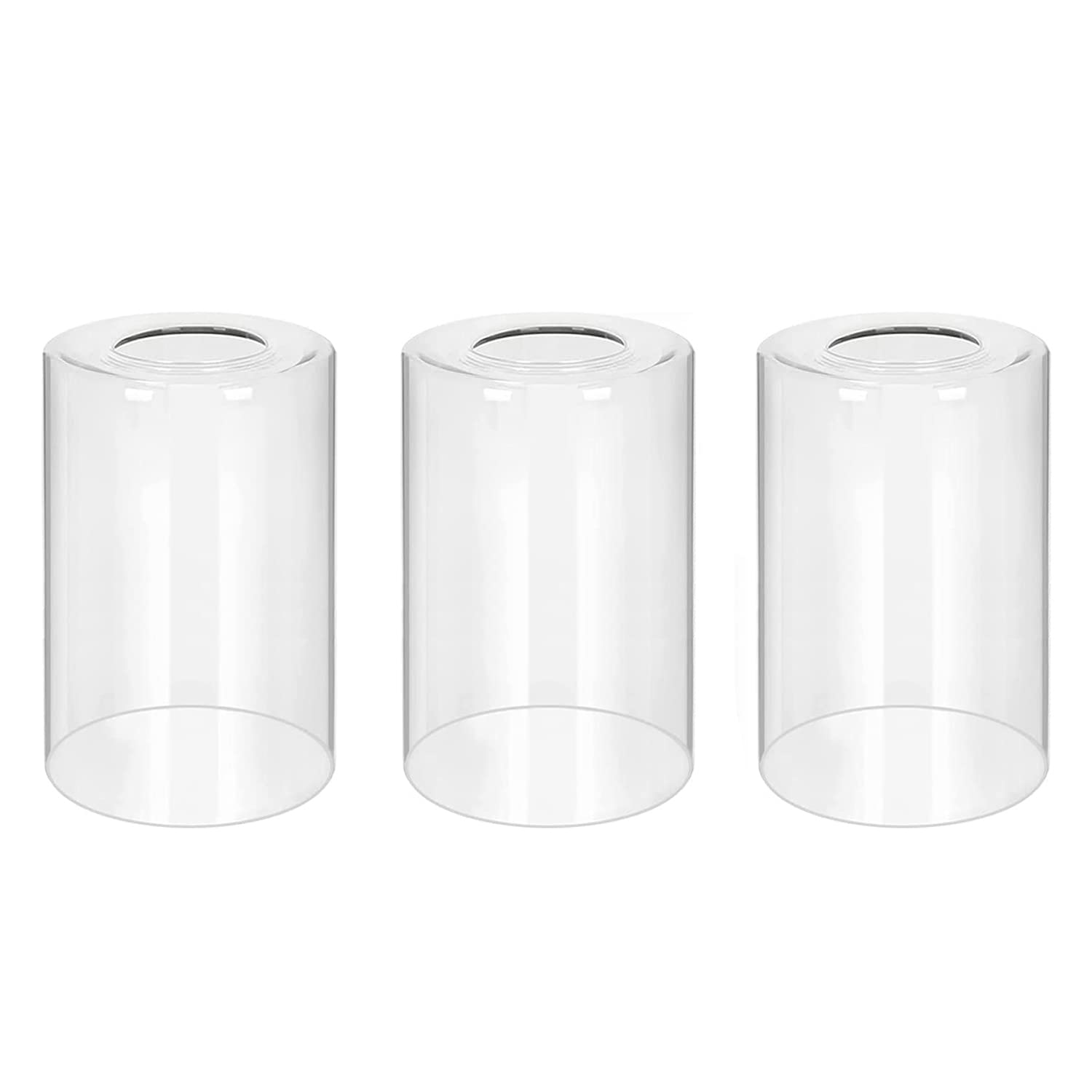 Front. Comfort Essence - pack Frosted Glass Shade Lamp Covers Replacements For Light Fixtures nch Fitter Globes Shades Chandeli - Clear 3 Pack.