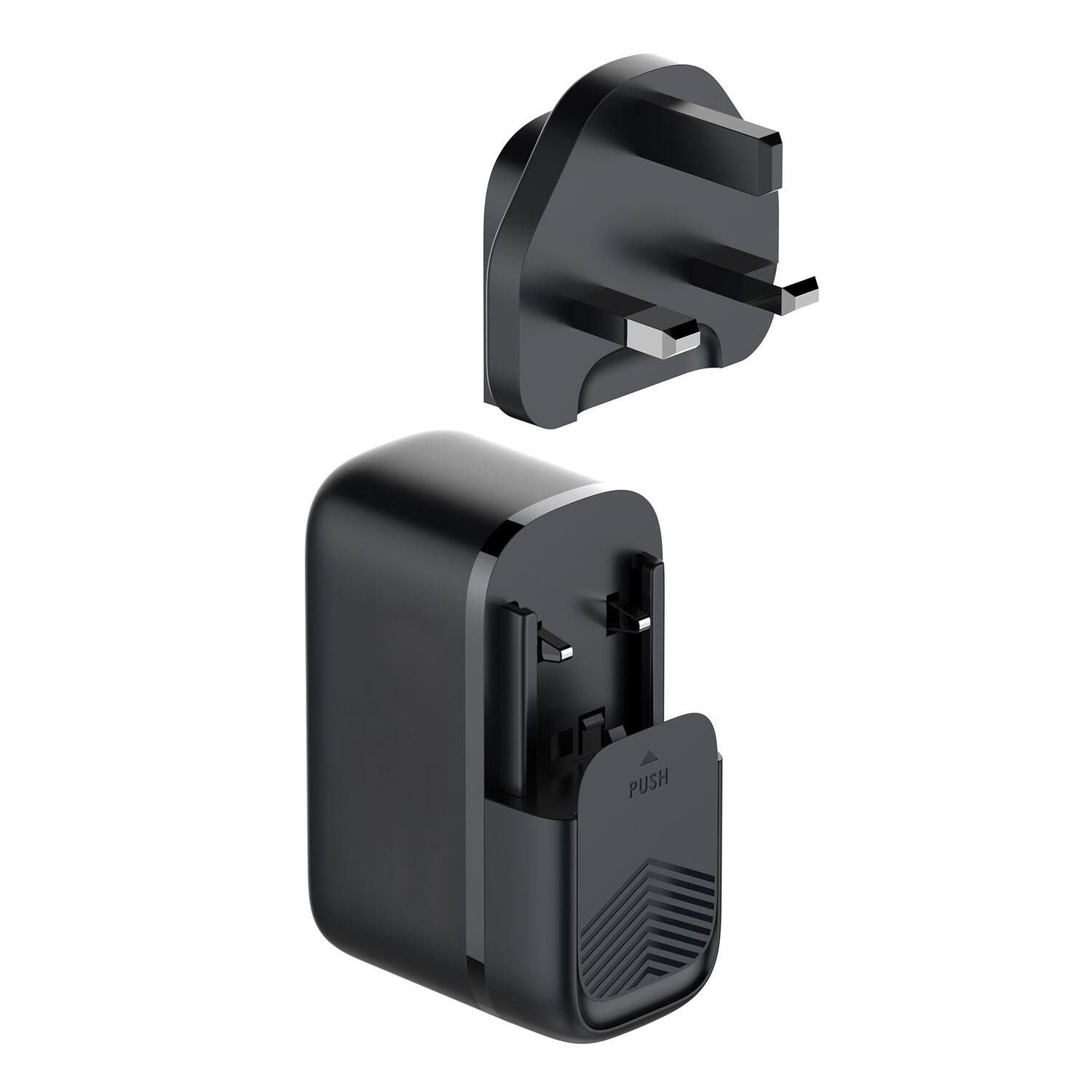 Alt View 7. Scapade - AirPower 65-Watt PD Multi-USB Travel Charger with International Plugs - Black.