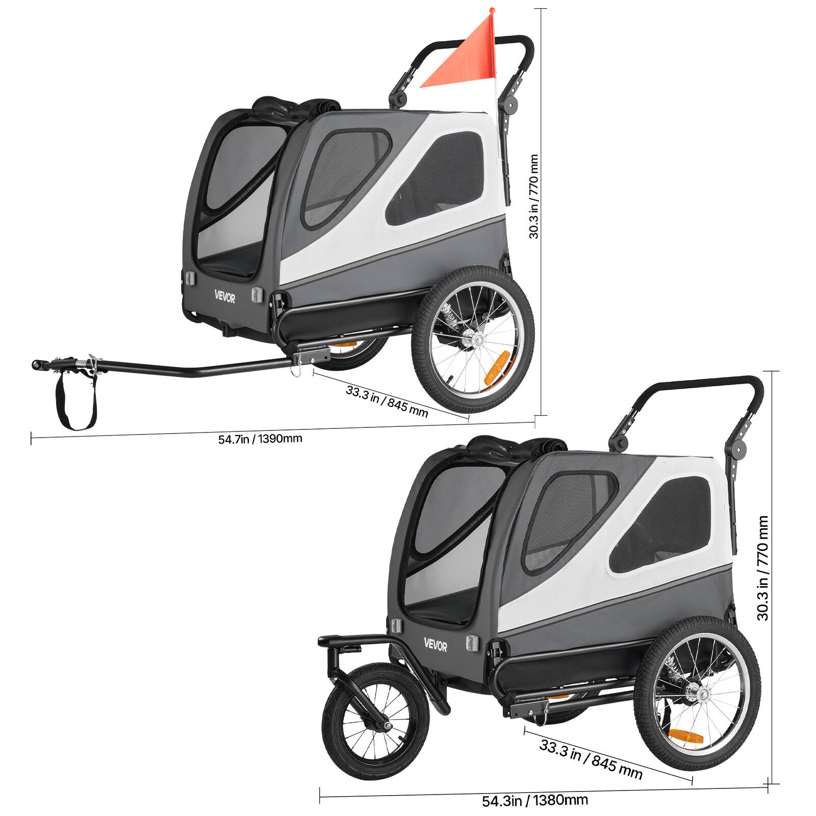 VEVOR

- 30.3 in / 770 mm
- 33.3 in / 845 mm
- 54.7 in / 1390 mm

- 30.3 in / 770 mm
- 33.3 in / 845 mm
- 54.3 in / 1380 mm