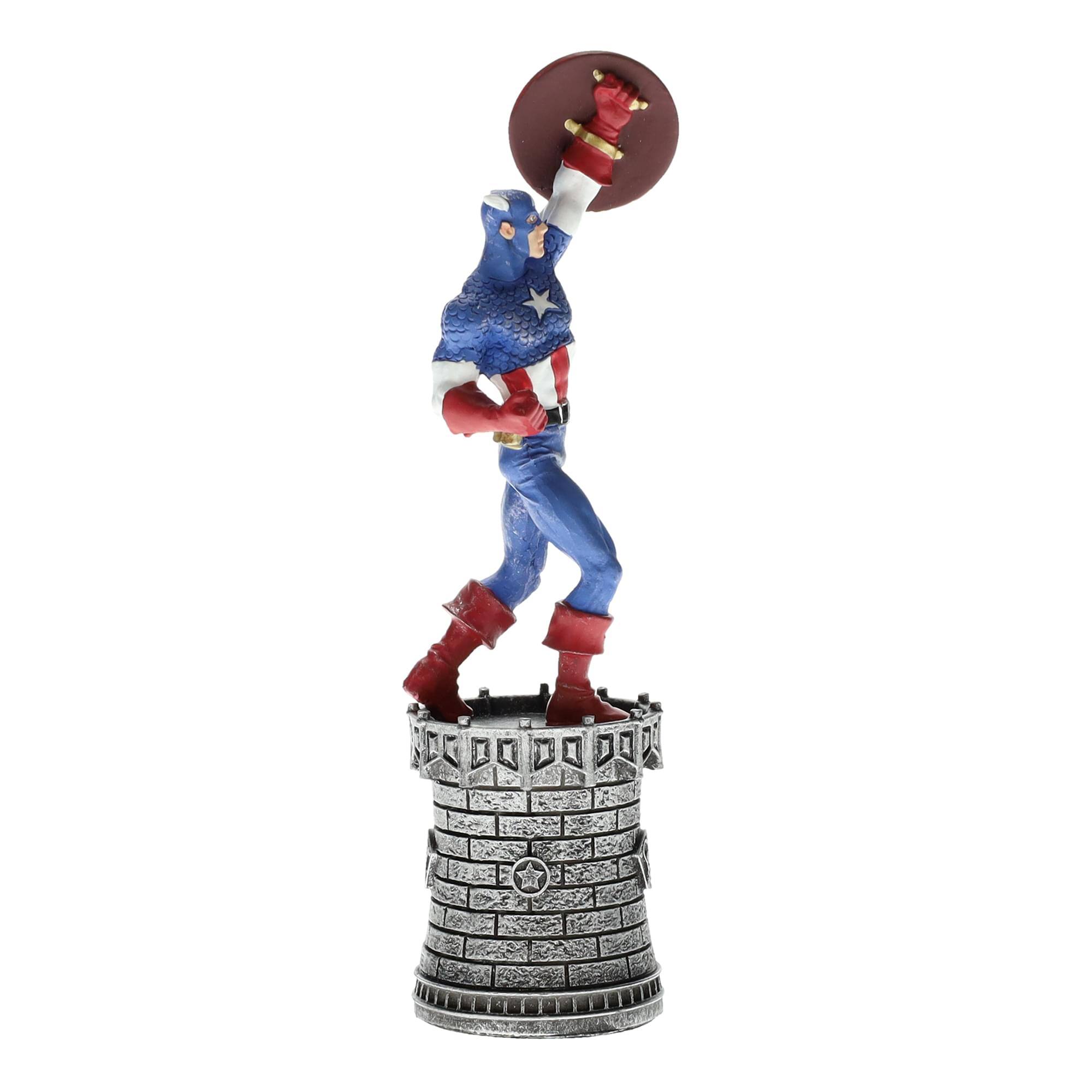 Alt View 3. Marvel - Marvel Chess Collection #6 Captain America (King) | Chess Piece Only - Blue.