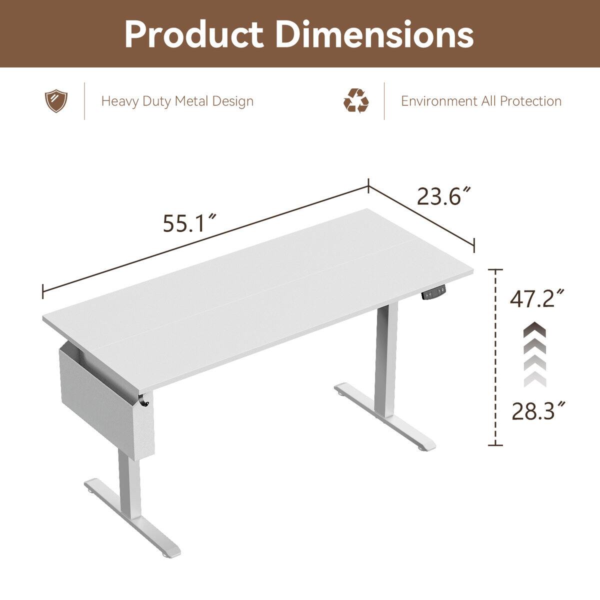 Product Dimensions  
Heavy Duty Metal Design  
Environment All Protection  
55.1" x 23.6" x 47.2" x 28.3"