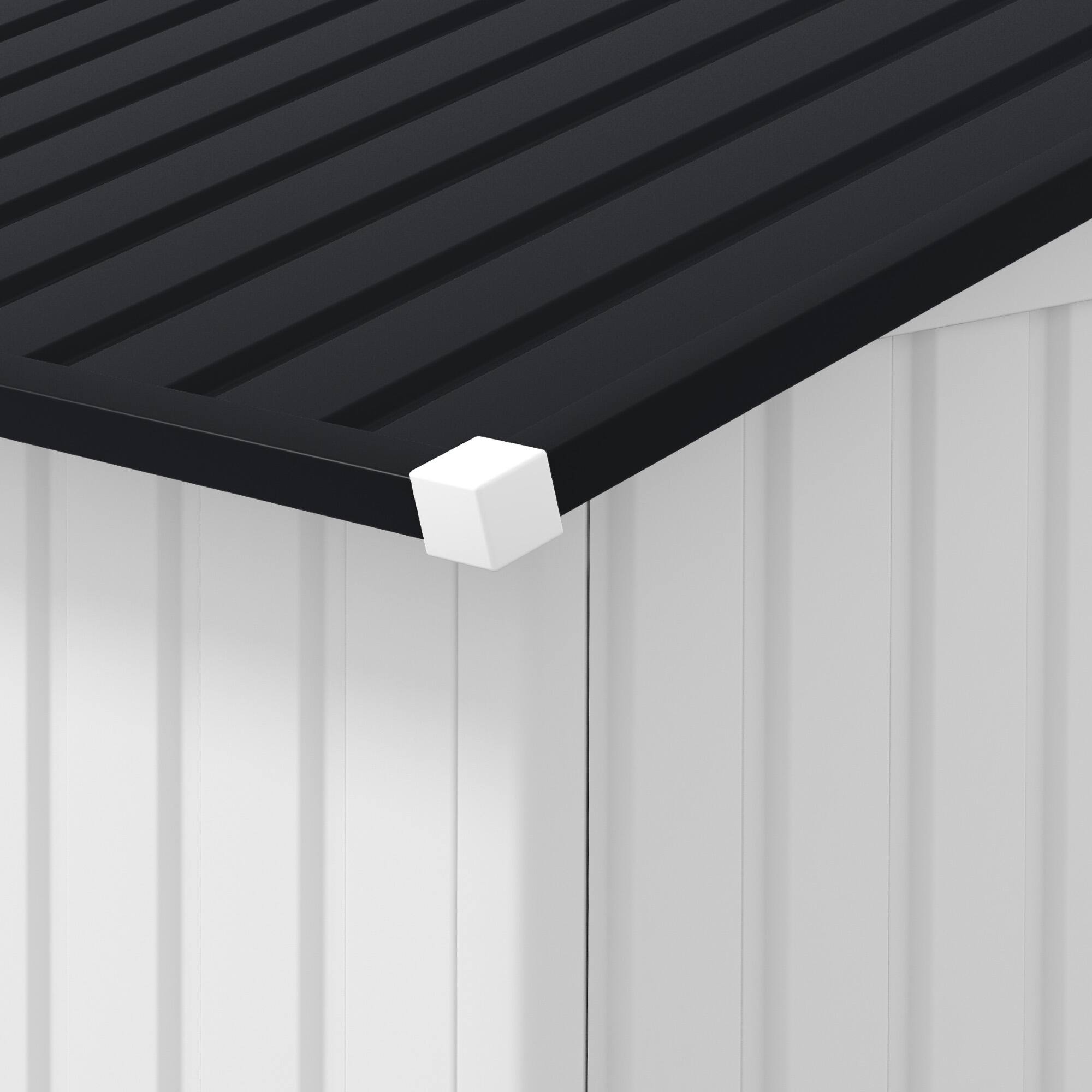 Alt View 7. Outsunny - 11' x 13' Outdoor Storage Shed, Garden Tool Metal Shed with Foundation Kit, Double Lockable Door.