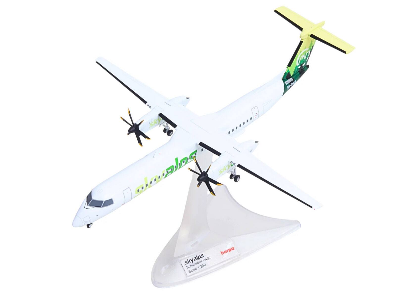 GW7  
SH-PAIX  
sky alovalos sky  
skyalps Q400 Bombardier 1 1:200 Scale  
herpa