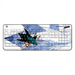 Keyscaper - San Jose Sharks Ice Tilt Wireless Keyboard - Multicolor