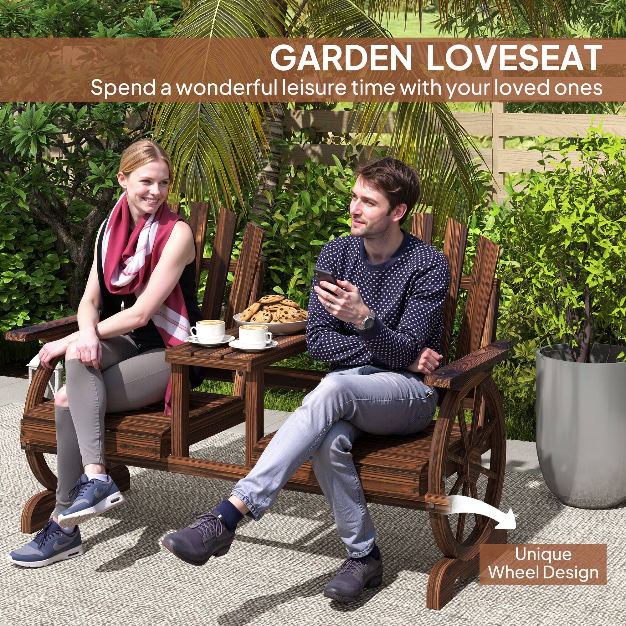 GARDEN LOVESEAT
Spend a wonderful leisure time with your loved ones
Unique Wheel Design