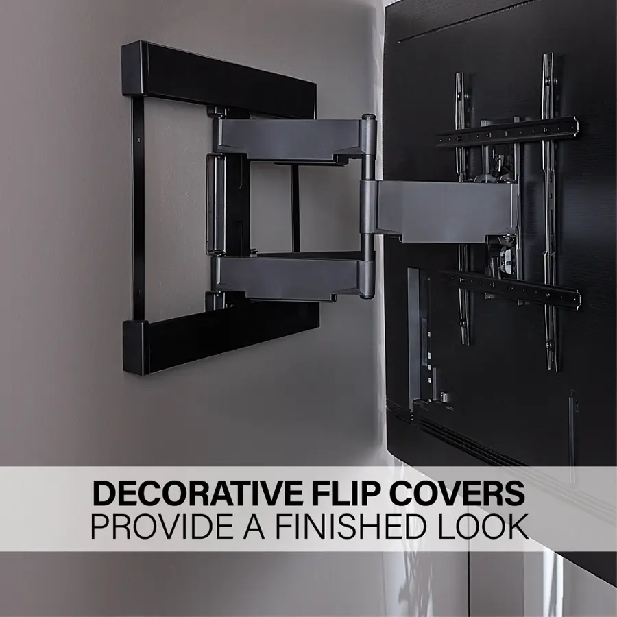 Decorative flip covers provide a finished look.
