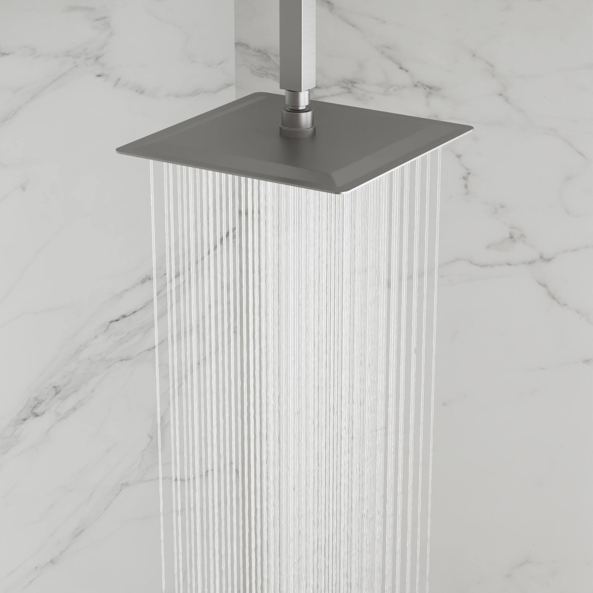 Alt View 6. GRANDJOY - Durable 10-Inch Rainfall Shower Faucet Set, 2-Mode Handheld, Anti-Fingerprint Coating, Water-Saving Design - Brushed Nickel.