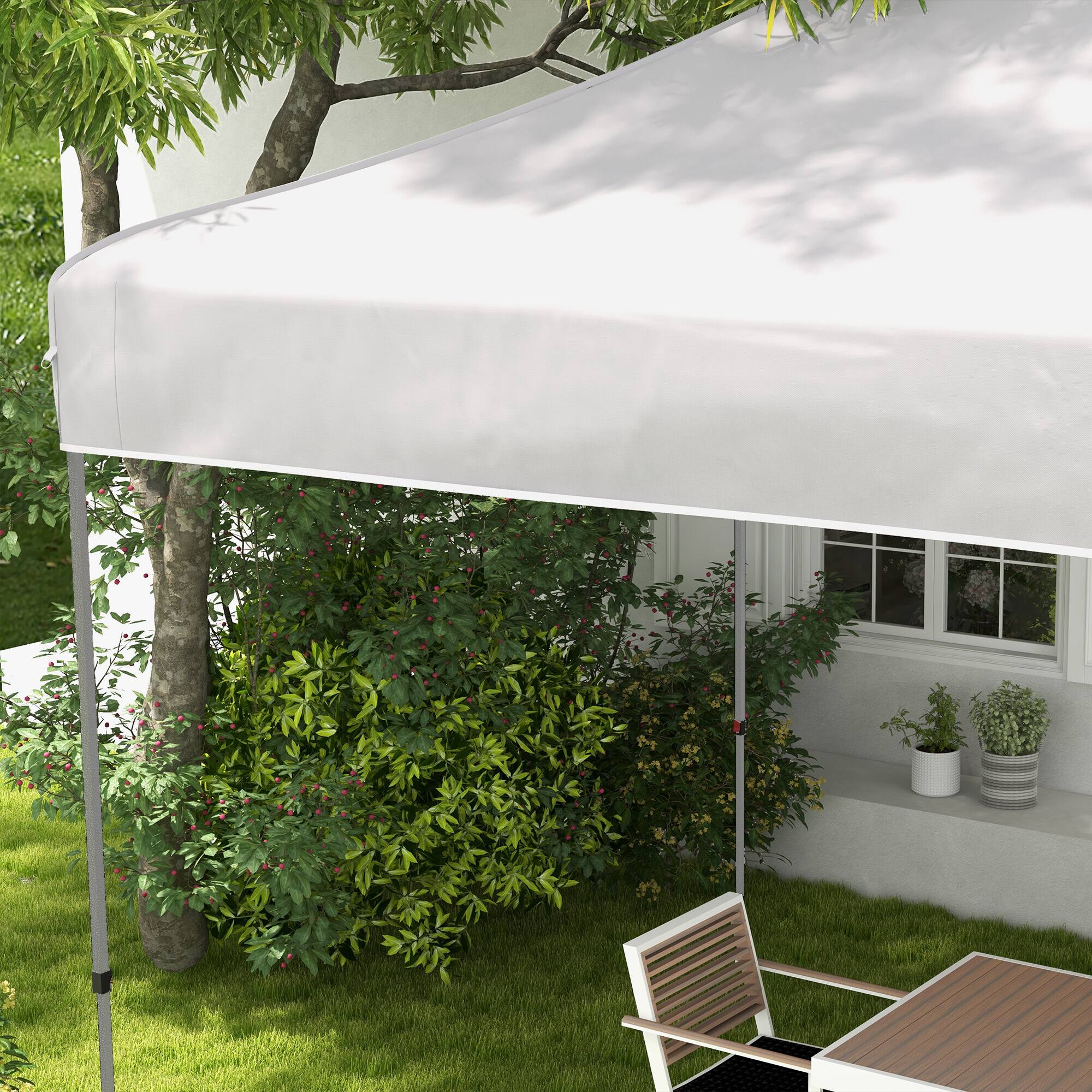 Alt View 7. Outsunny - 10' x 20' Pop Up Canopy Tent, Instant Sun Shelter with 3-Level Adjustable Height - White.