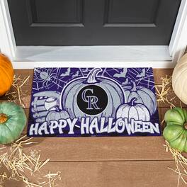 Evergreen Enterprises - Colorado Rockies 28" x 16" Happy Halloween Turf Door Mat - Multicolor
