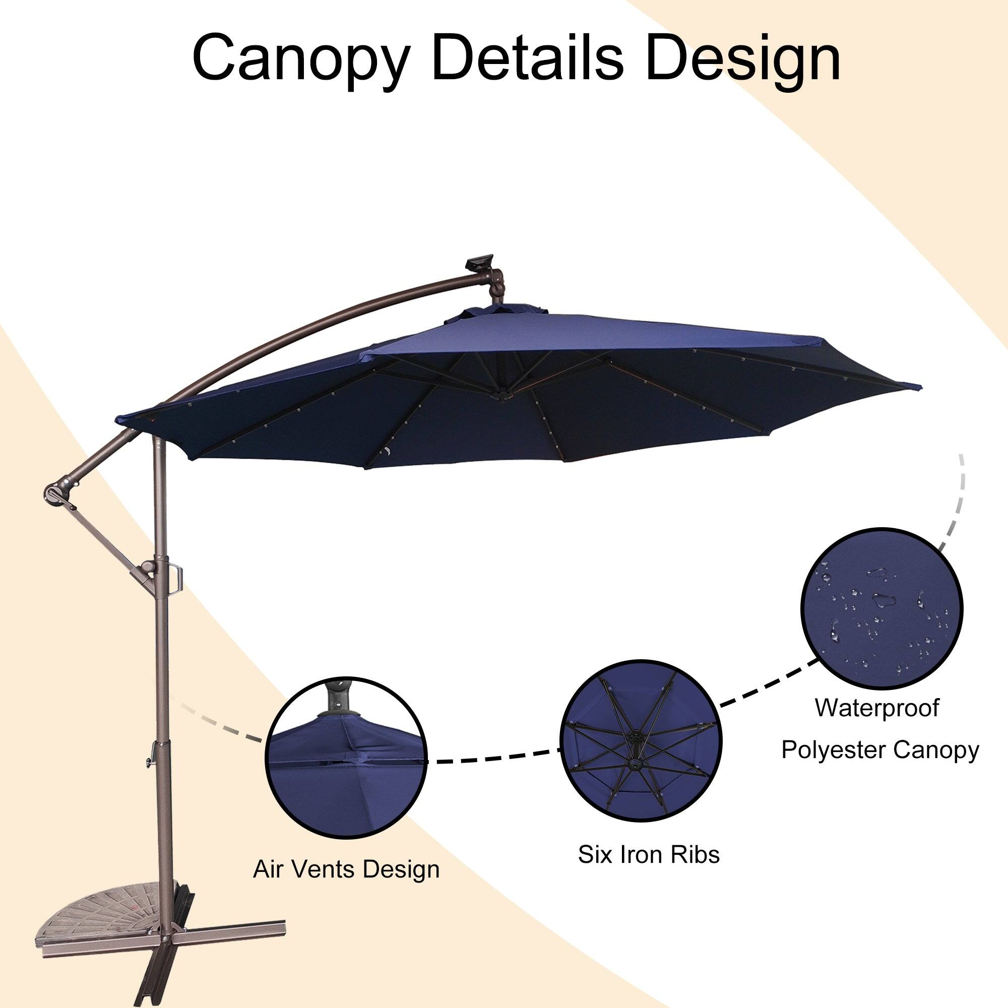 Canopy Details Design  
- Waterproof Polyester Canopy  
- Air Vents Design  
- Six Iron Ribs