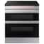 Samsung - Bespoke 6.3 Cu. Ft. Slide-In Electric Induction Convection Range with Flex Duo Convertible Double Oven Technology - Stainless Steel
